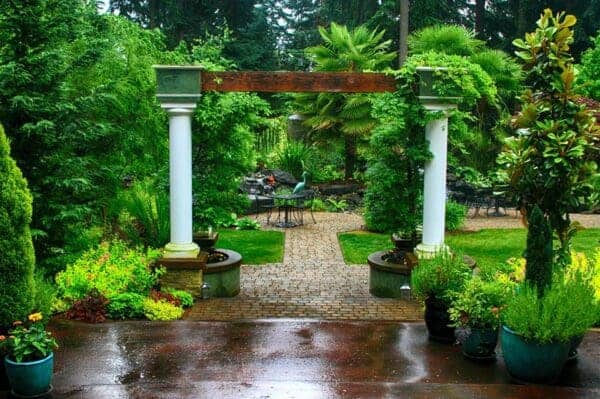 Classic Landscaping Design and Construction archway in Greater Seattle