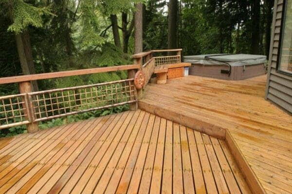 Classic Landscaping Design and Construction wood deck in Greater Seattle