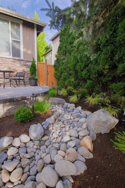 Custom outdoor recreational space with patio and play area designed for family enjoyment in Redmond WA by Classic Landscaping