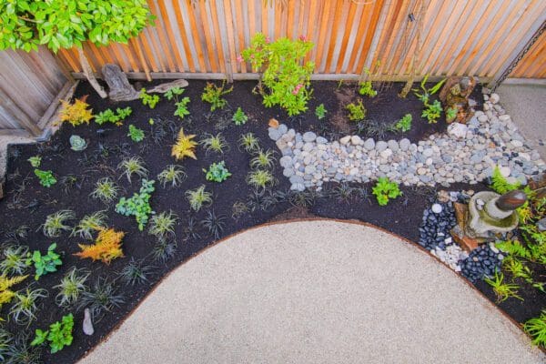Relaxation Garden featuring hardscape elements and outdoor living by Classic Landscaping