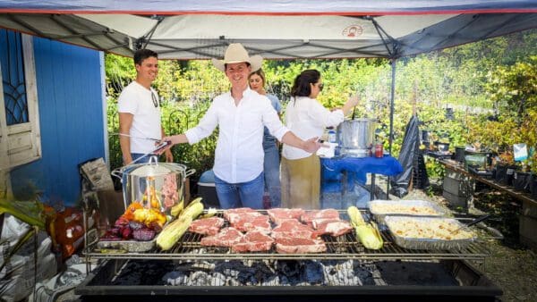 Classic Landscaping team barbecue event at Classic Nursery garden center