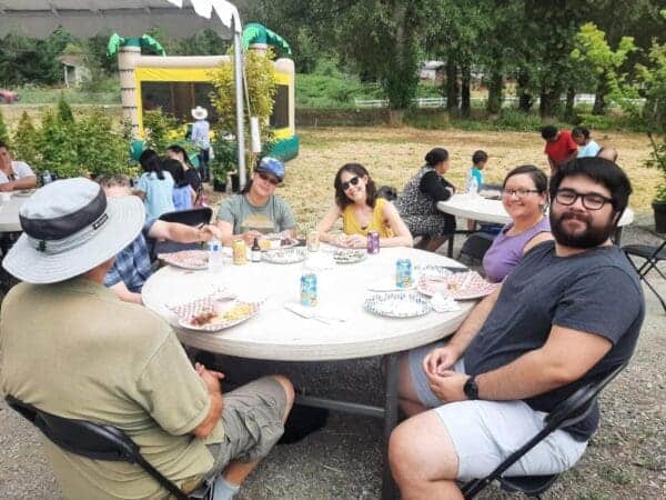 Classic Landscaping crew gathering at annual company barbecue
